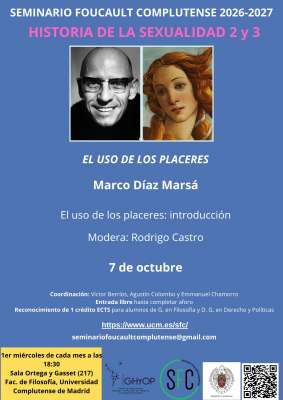 Primera sesión Seminario de Lectura «Historia de la sexualidad 2 y 3»